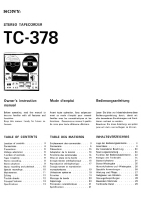 Sony TC-378 - Owners Manual 